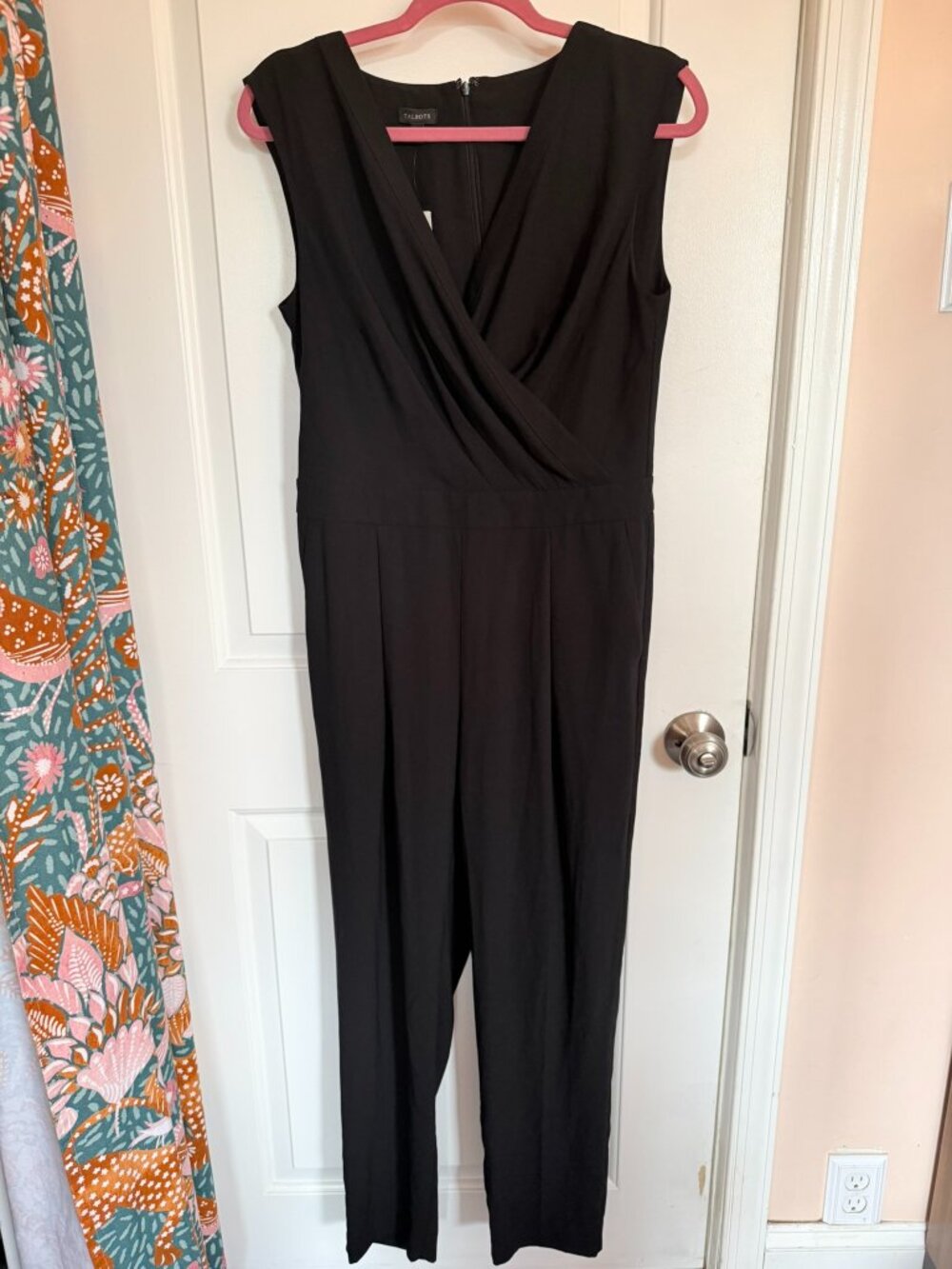 NWT Talbots Classic Black Sleeveless Jumpsuit Timeless Elegant Capsule Wardrobe
